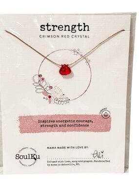 Soulku Soul Shine Necklace Strength Crimson Red Necklace NEW